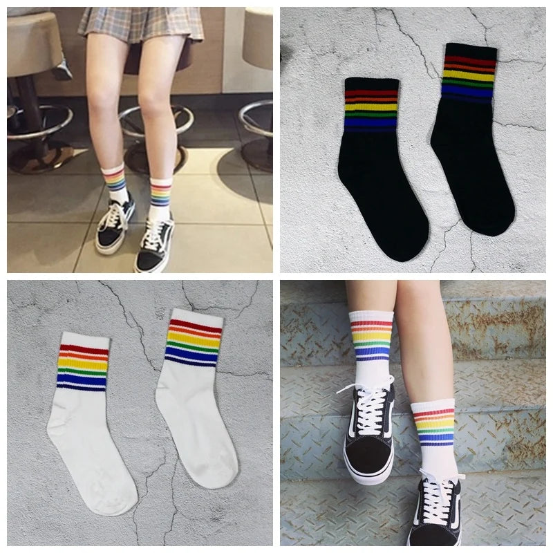 DRAVEN — Letter Print Long Socks – Y2K Harajuku Punk Style