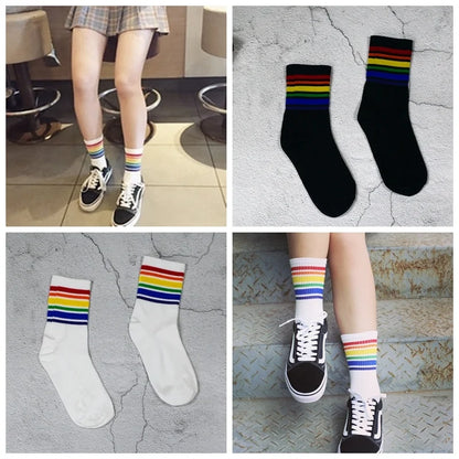 Letter Print Long Socks – Y2K Harajuku Punk Style