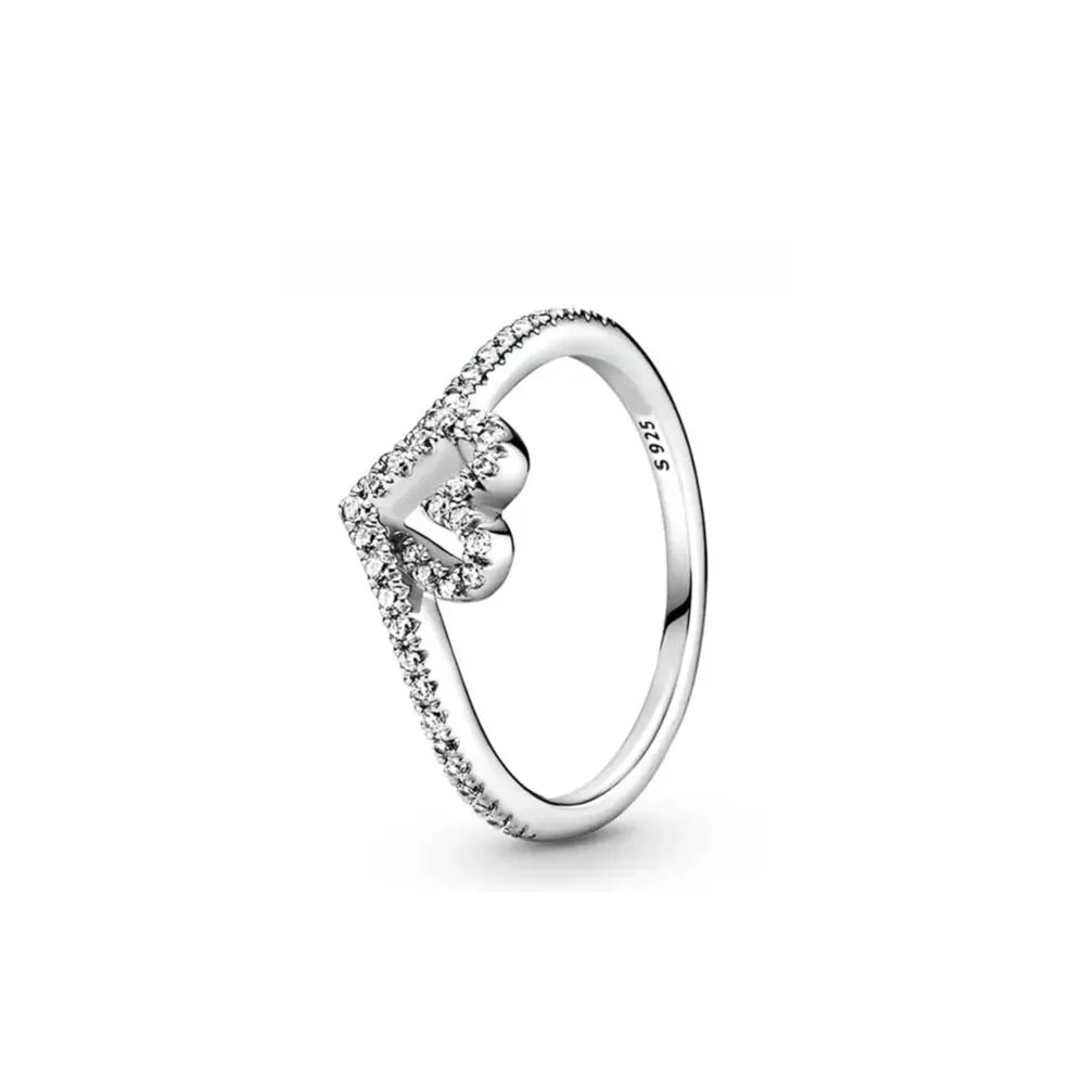 DRAVEN — Silver Heart & Pearl Rose Ring