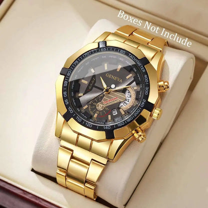 Business Quartz Watch for Men – Large Dial & Calendar Display – Elegant Men's Accessory | Accessorio Uomo Elegante