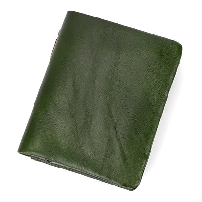 Genuine Leather Short Wallet Men Soft Card Holder