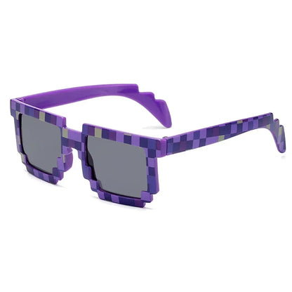 Pixel Mosaic Sunglasses – Gamer Retro Style – Elegant Men's Accessory | Accessorio Uomo Elegante