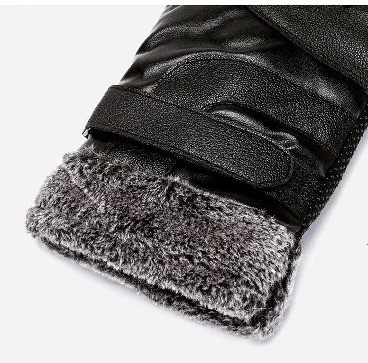 DRAVEN — Winter Leather Gloves – Touchscreen Waterproof Design