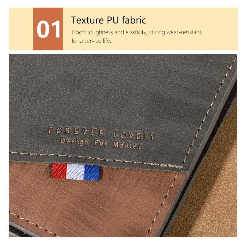 DRAVEN — Vintage Leather Wallet Men High Capacity Multi Slot Design