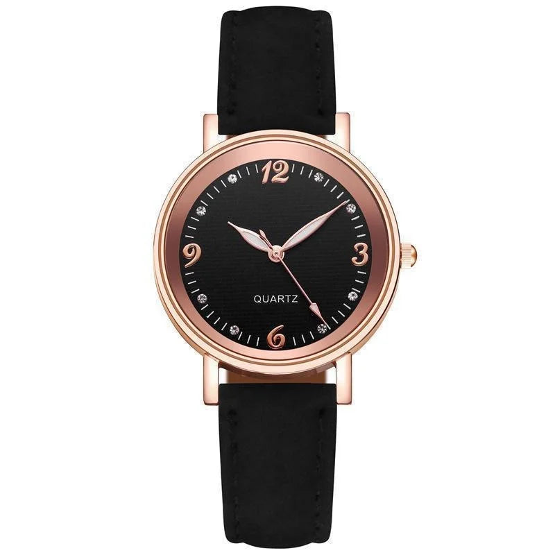 DRAVEN — Soft Elegance – Women’s Leather Strap Watch with Bracelet-Inspired Design