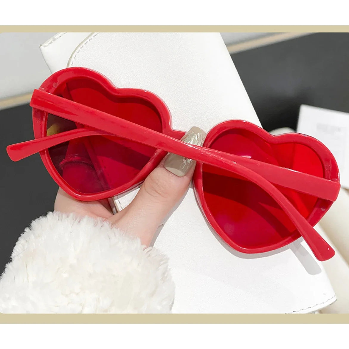 DRAVEN — Pink Heart Sunglasses – Candy Vintage Big Frame UV400 Shades