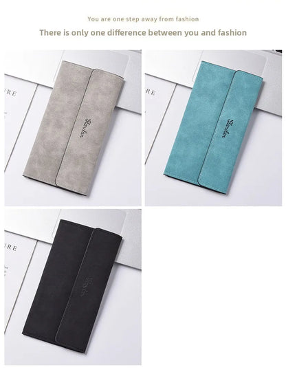 Long Wallet Unisex 2025 Buckle Thin Card Holder – Elegant Men's Accessory | Accessorio Uomo Elegante