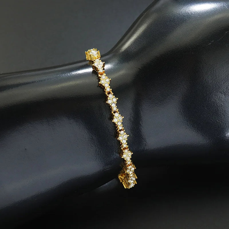 DRAVEN — Round Stone Star Cubic Zirconia Bracelet