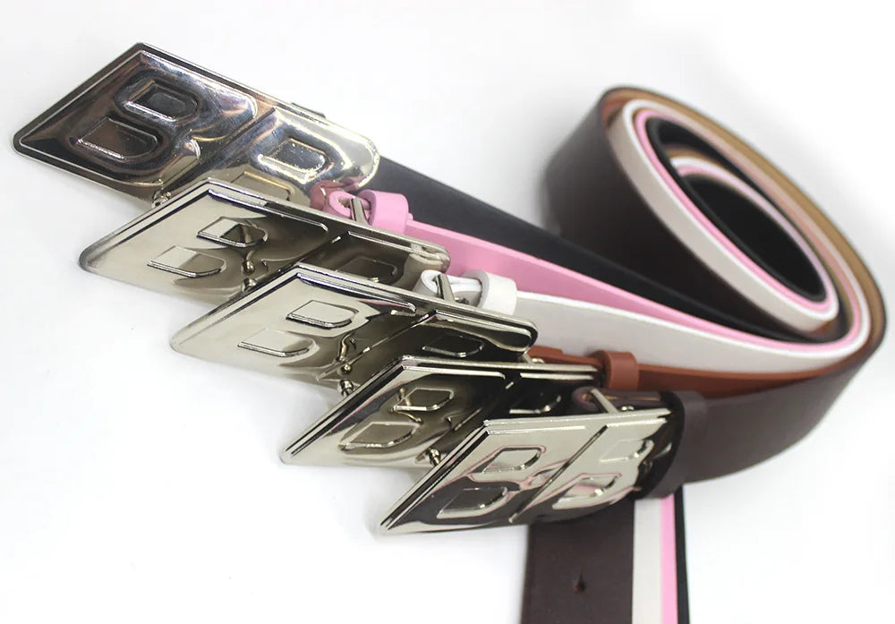 Y2K PU Leather Belt Men 2023 Designer B Buckle – Elegant Men's Accessory | Accessorio Uomo Elegante