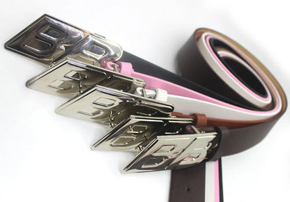 Y2K PU Leather Belt Men 2023 Designer B Buckle – Elegant Men's Accessory | Accessorio Uomo Elegante