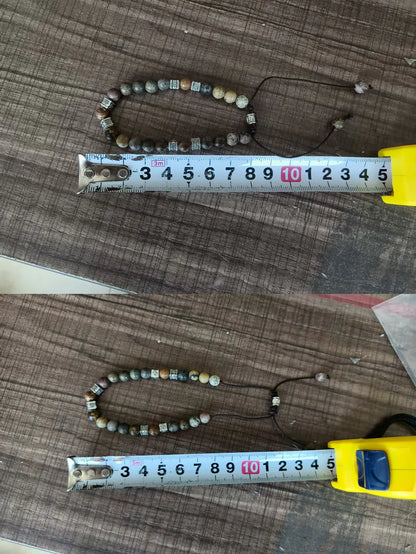 Steampunk Beaded Macrame Bracelet – Elegant Men's Accessory | Accessorio Uomo Elegante