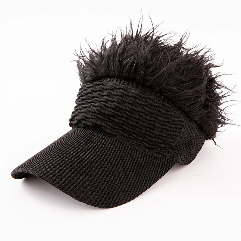 DRAVEN — 2025 Spiked Wig Baseball Cap – Unisex Retro Sun Visor