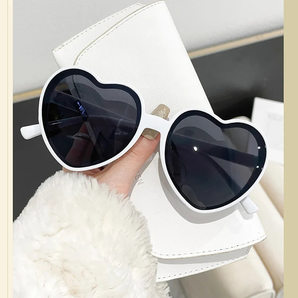 DRAVEN — Pink Heart Sunglasses – Candy Vintage Big Frame UV400 Shades