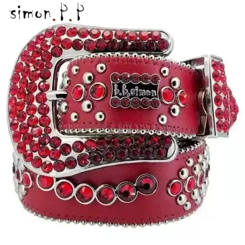 DRAVEN — Skull Studded Belt Unisex Punk Rock Gothic Style