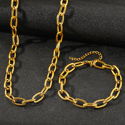 Stainless Steel Minimalist Necklace – Adjustable Fine Chain Jewelry for Women