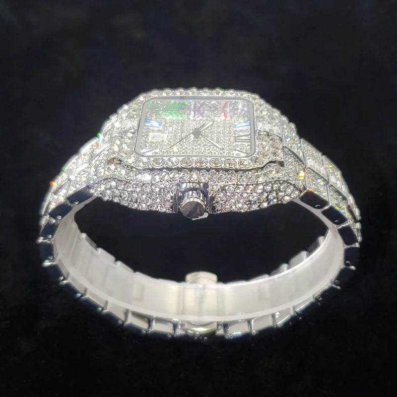 DRAVEN — Vivid Square – 2025 Men’s Colorful Crystal Square Watch for Party Style