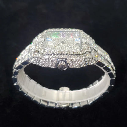 Vivid Square – 2025 Men’s Colorful Crystal Square Watch for Party Style – Elegant Men's Accessory | Accessorio Uomo Elegante