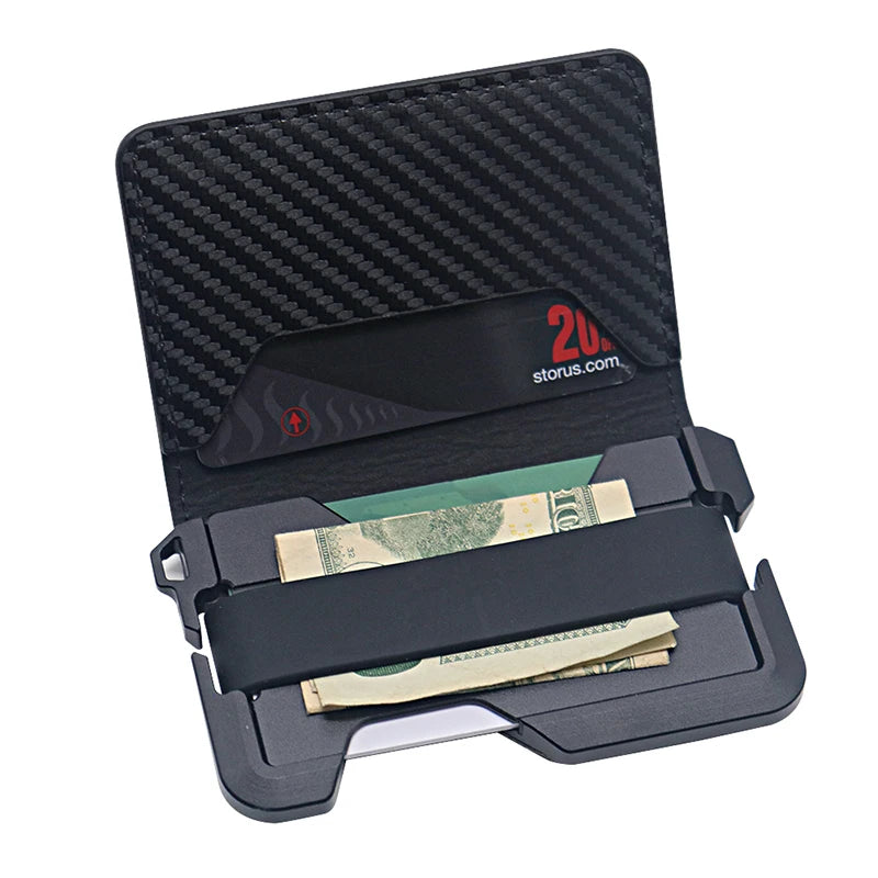 DRAVEN — Aluminum Slim Wallet Men RFID Bifold Money Clip