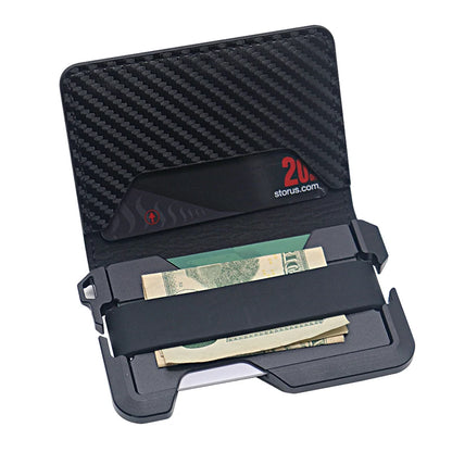 Aluminum Slim Wallet Men RFID Bifold Money Clip – Elegant Men's Accessory | Accessorio Uomo Elegante