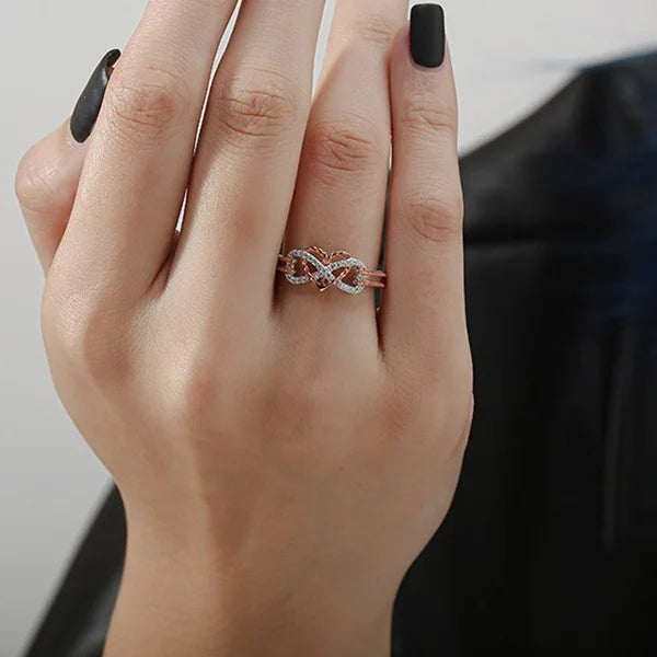 DRAVEN — Black Rose Gold Magnetic Heart Ring