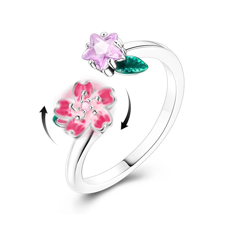 DRAVEN — Blue Zircon Butterfly Silver Ring