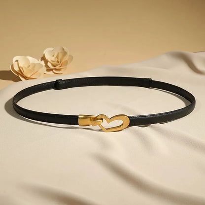 Luxury Leather Belt Women Heart Buckle Elegant Design – Elegant Men's Accessory | Accessorio Uomo Elegante