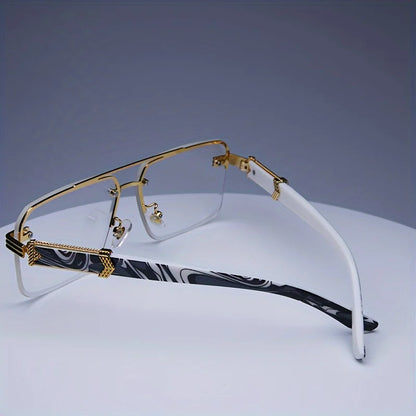 Rimless Square Sunglasses – Classic Minimal Design – Elegant Men's Accessory | Accessorio Uomo Elegante