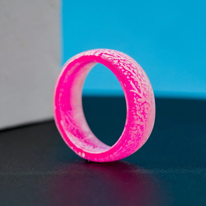Colorful Luminous Resin Ring – Elegant Men's Accessory | Accessorio Uomo Elegante