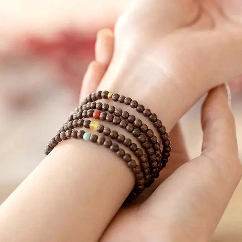 DRAVEN — Natural Sandalwood Beaded Bracelet