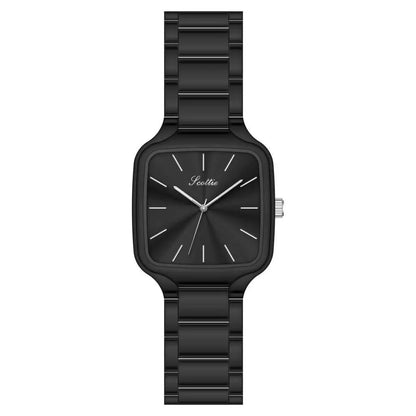 Contemporary Grace – Women’s Square Alloy Watch 2025 Edition – Elegant Men's Accessory | Accessorio Uomo Elegante