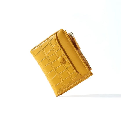 Crocodile Pattern PU Leather Wallet Short Large Capacity – Elegant Men's Accessory | Accessorio Uomo Elegante