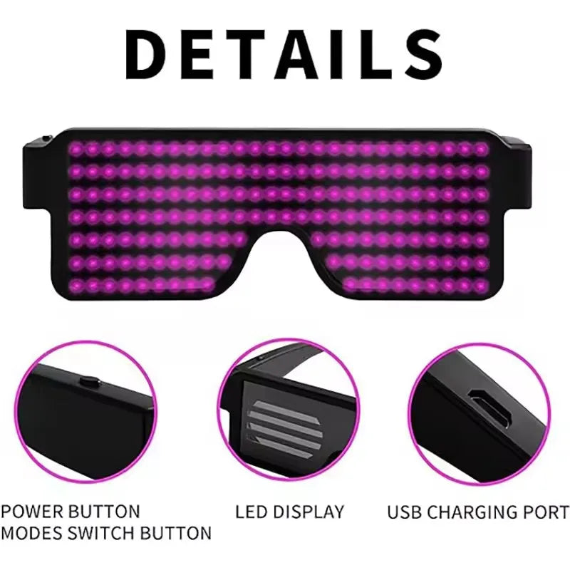 DRAVEN — LED Flashing Sunglasses – Party Glow Style