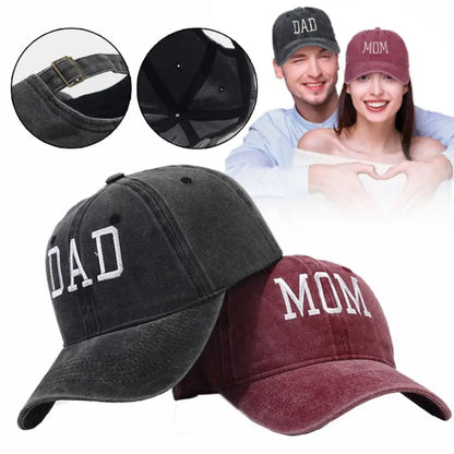 DAD MOM Embroidered Cap – Unisex Cotton Street Style