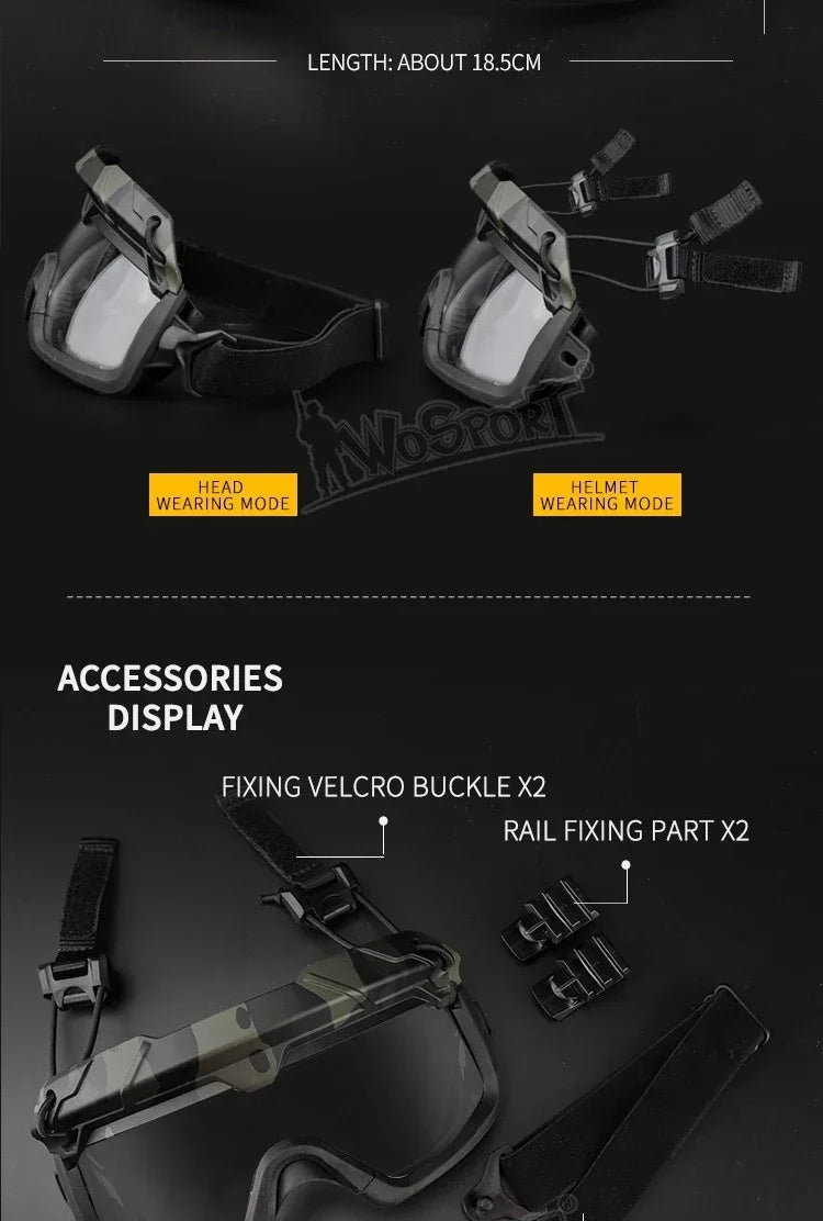 Sport Tactical Sunglasses – Dual Mode Protection – Elegant Men's Accessory | Accessorio Uomo Elegante