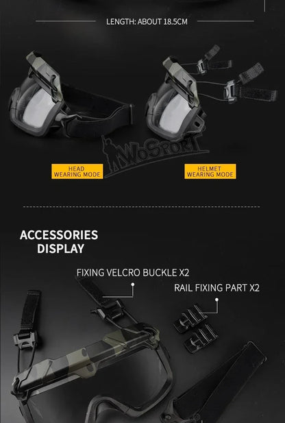 Sport Tactical Sunglasses – Dual Mode Protection – Elegant Men's Accessory | Accessorio Uomo Elegante