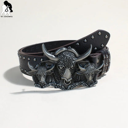Gothic Y2K Rivet Belt Unisex Punk Skeleton Design – Elegant Men's Accessory | Accessorio Uomo Elegante