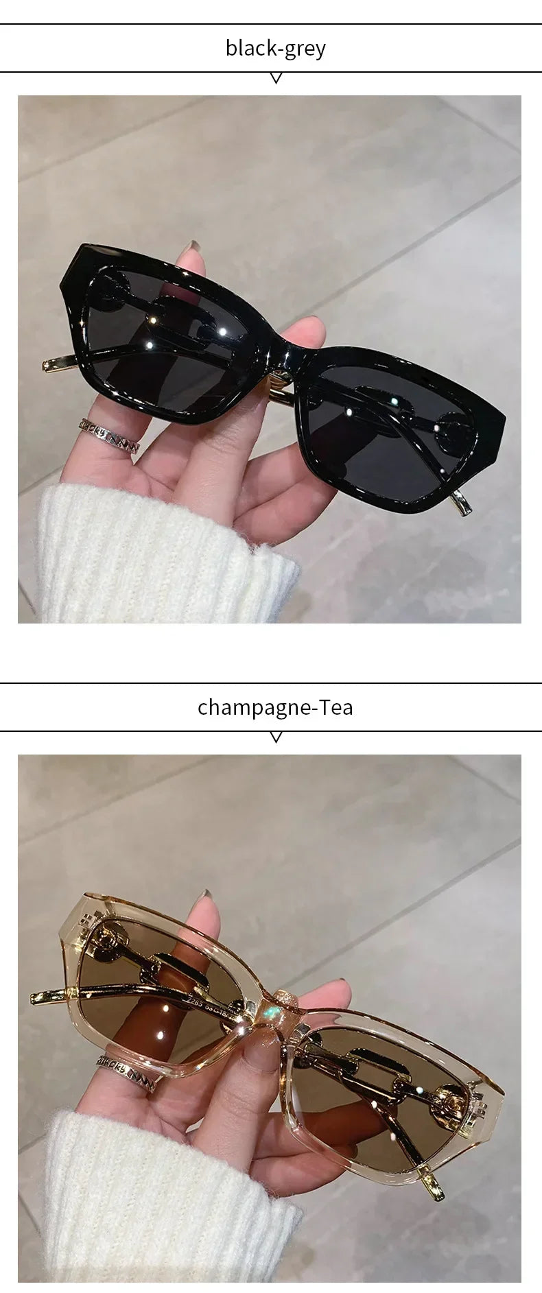 DRAVEN — Korean Cat Eye Sunglasses – Colorful Y2K Small Frame Shades