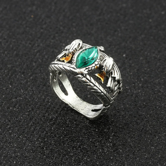 DRAVEN — Lord of Barahir Green Crystal Ring — Rings collection | DRAVEN