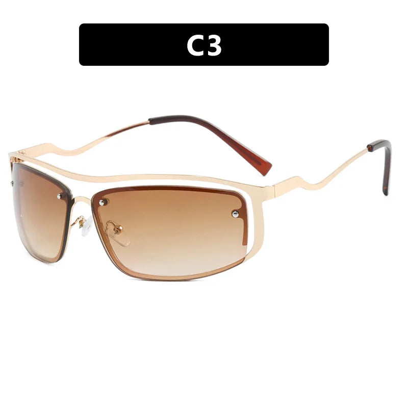 DRAVEN — Square Goggle Sunglasses – Y2K Sports Punk Style