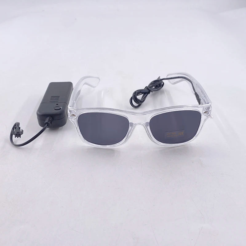 Neon Glow Party Sunglasses – LED Light-Up Style – Elegant Men's Accessory | Accessorio Uomo Elegante