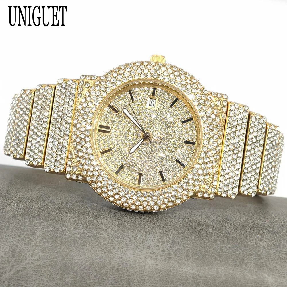 Arctic Blaze – Men’s Ice Steel Luxury Watch 2025 Edition – Elegant Men's Accessory | Accessorio Uomo Elegante