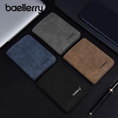Baellerry PU Leather Wallet Men Minimalist Money Clip – Elegant Men's Accessory | Accessorio Uomo Elegante