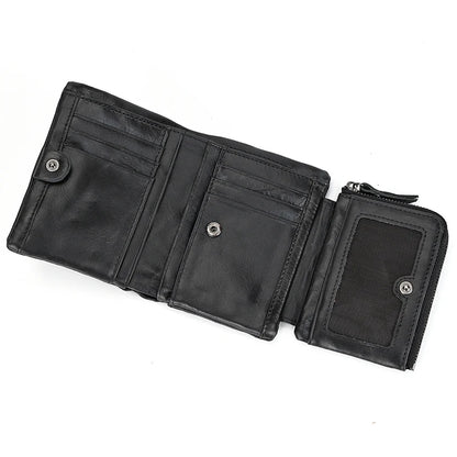 Genuine Leather Short Wallet Men Soft Card Holder – Elegant Men's Accessory | Accessorio Uomo Elegante