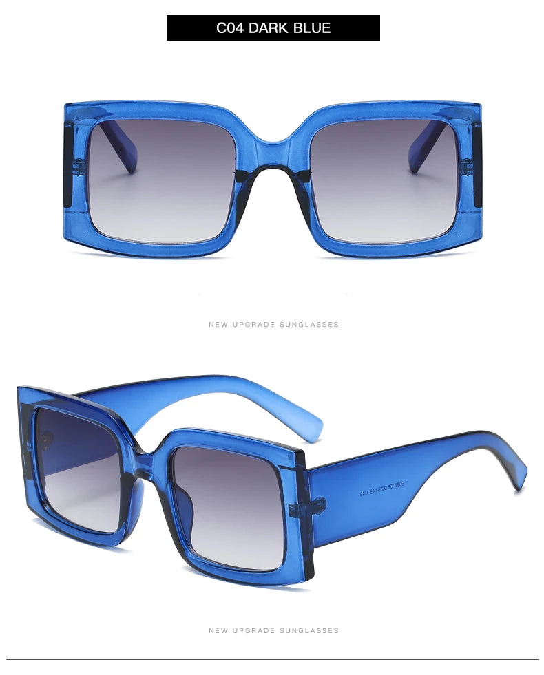 DRAVEN — Large Square Sunglasses – Retro Gradient  UV400 Eyewear