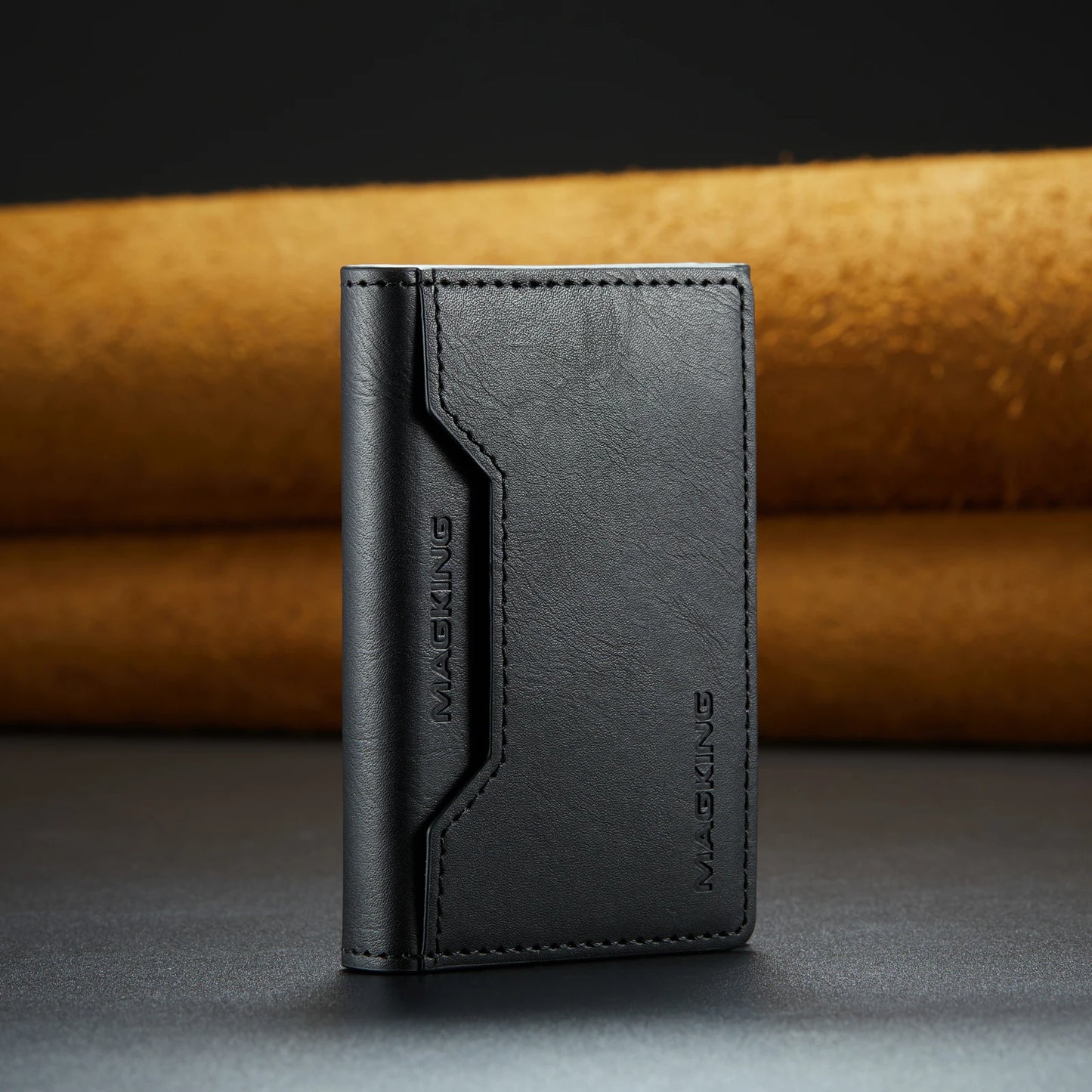 DRAVEN — Magnetic Leather Wallet Premium Foldable Mini Design