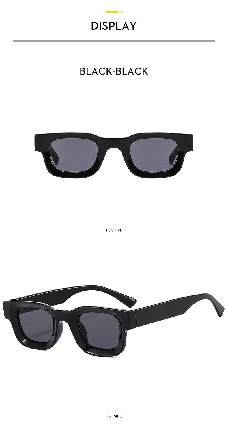 DRAVEN — Retro Rectangle Sunglasses –  Y2K Designer UV400 Eyewear