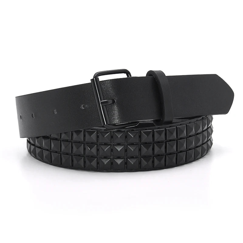Pyramid Studded Belt Unisex Punk Rock Style – Elegant Men's Accessory | Accessorio Uomo Elegante