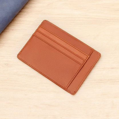 Genuine Leather Card Holder Slim Wallet Unisex Design – Elegant Men's Accessory | Accessorio Uomo Elegante