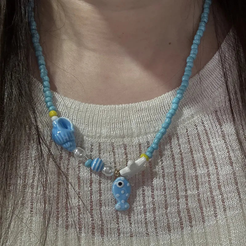 DRAVEN — Bohemian Colorful Beaded Necklace – Adjustable Fashion Jewelry for Women