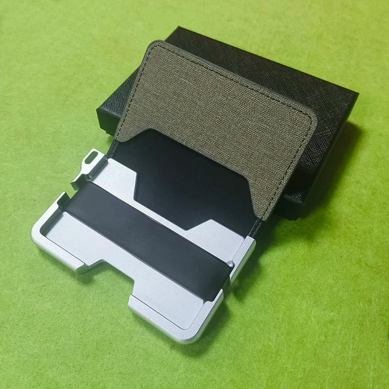 DRAVEN — Aluminum Slim Wallet Men RFID Bifold Money Clip